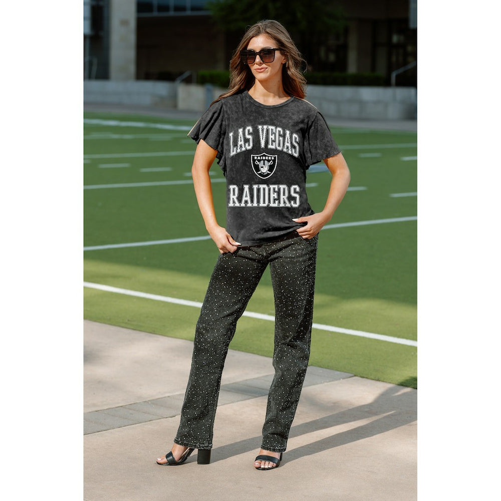 Gameday Couture Women's Relaxed Flutter Sleeve T-Shirt - Las Vegas Raiders T-shirts