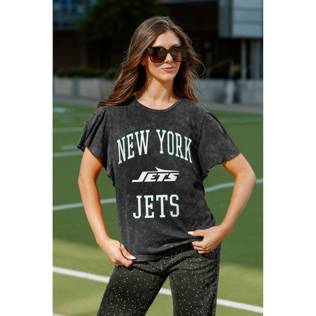 Gameday Couture Women's Relaxed Flutter Sleeve T-Shirt - New York Jets T-shirts