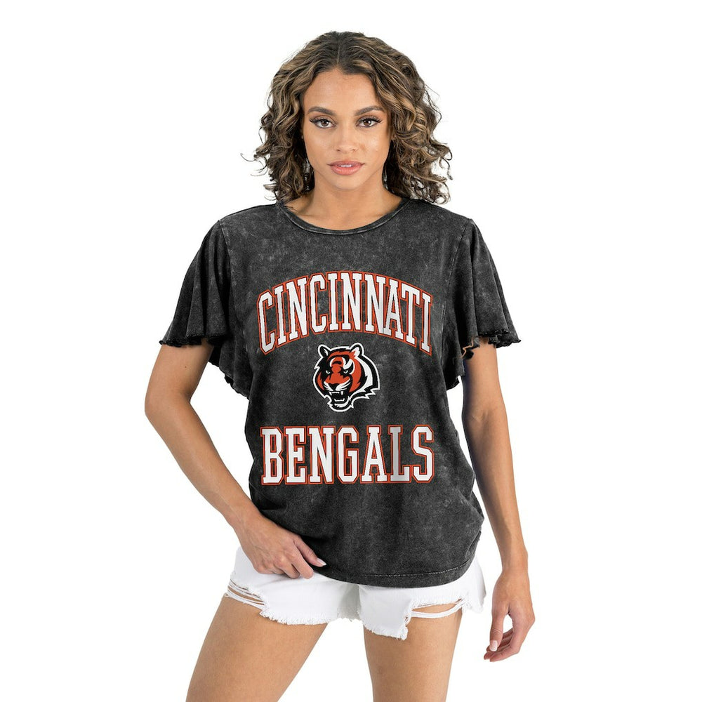 Gameday Couture Women's Relaxed Flutter Sleeve T-Shirt - Cincinnati Bengals T-shirts