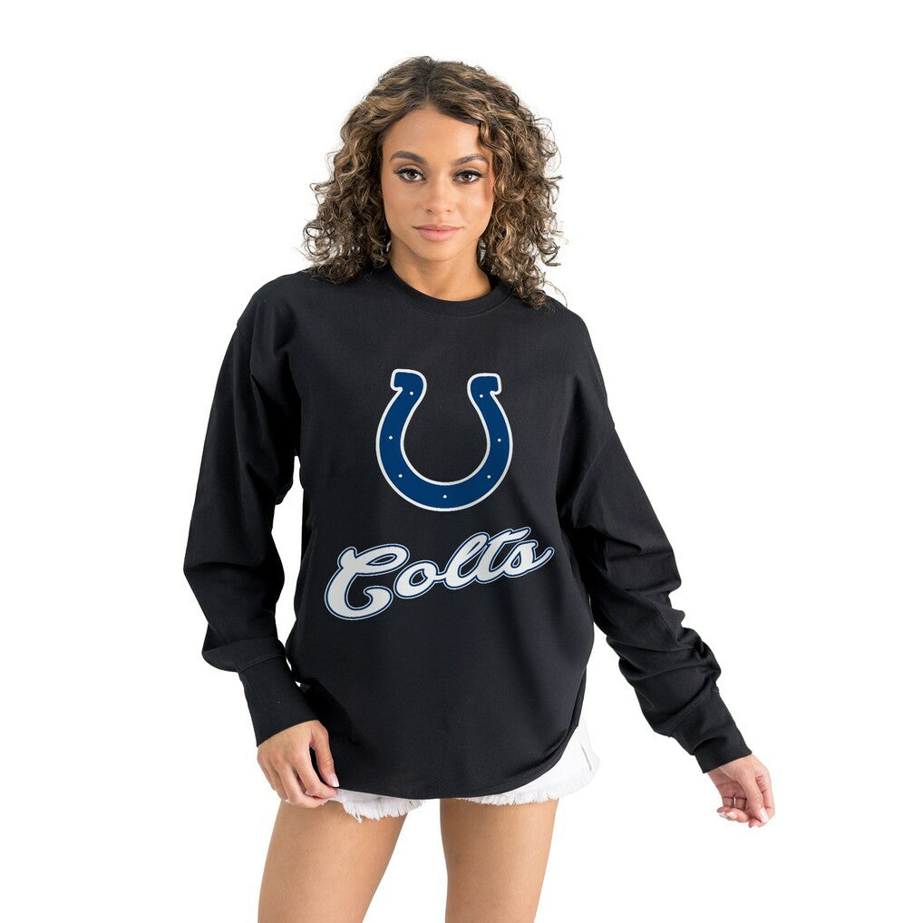 Gameday Couture Women's Oversized Long Sleeve T-Shirt - Indianapolis Colts T-shirts