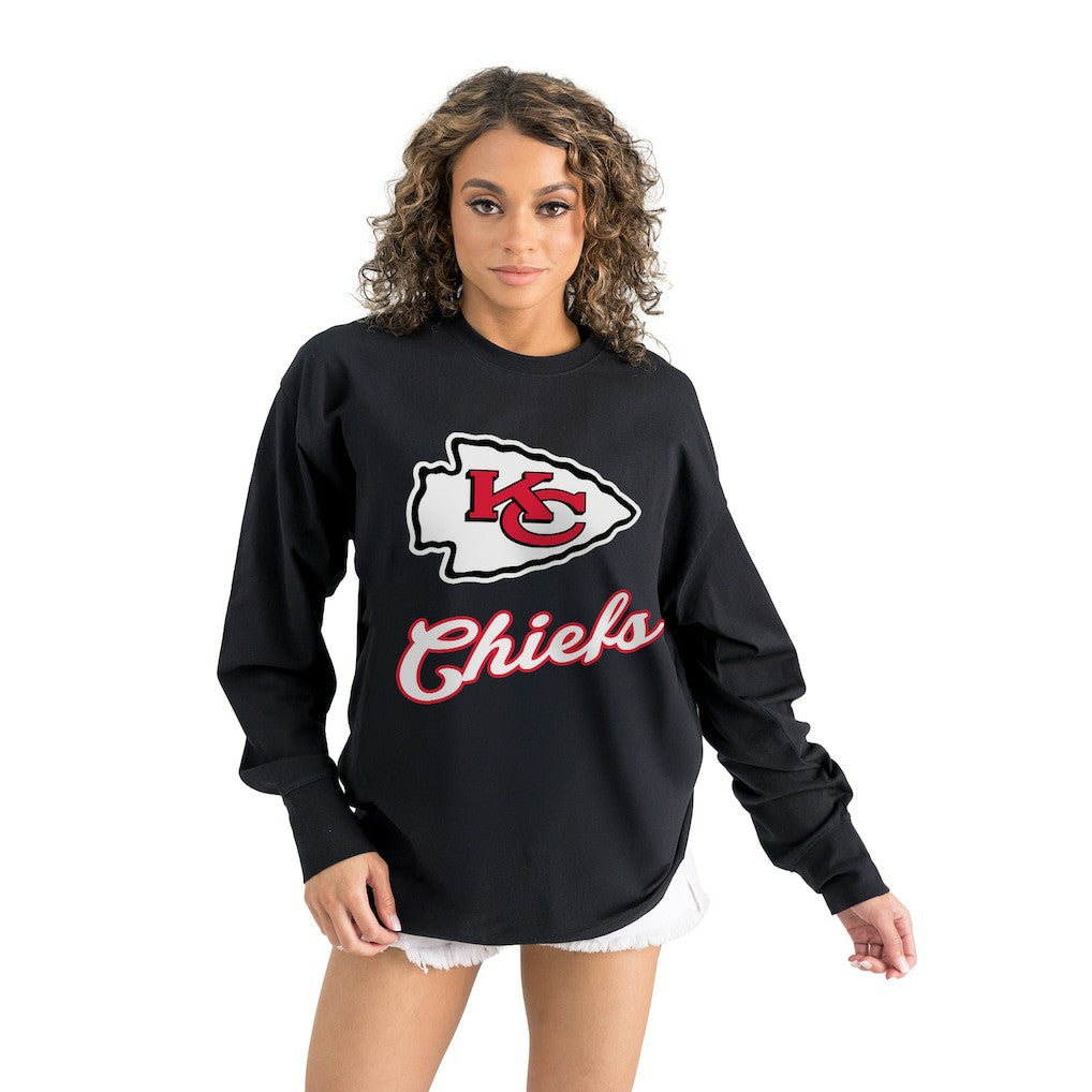 Gameday Couture Women's Oversized Long Sleeve T-Shirt - Kansas City Chiefs T-shirts