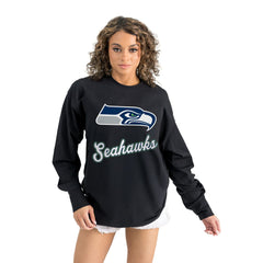Gameday Couture Women's Oversized Long Sleeve T-Shirt - Seattle Seahawks T-shirts