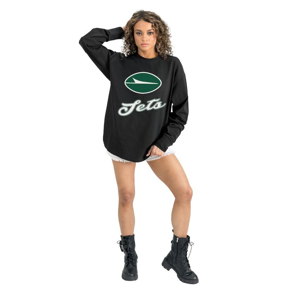 Gameday Couture Women's Oversized Long Sleeve T-Shirt - New York Jets T-shirts