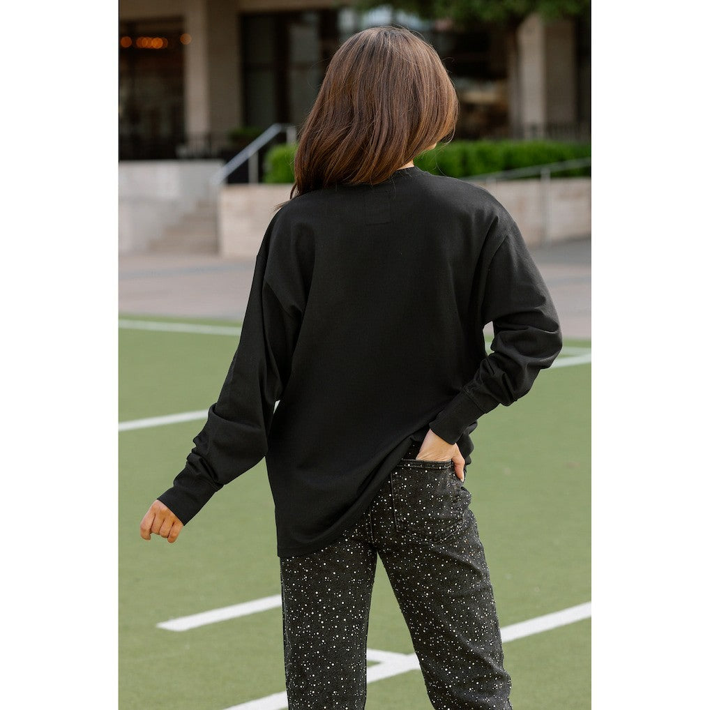 Gameday Couture Women's Oversized Long Sleeve T-Shirt - Pittsburgh Steelers T-shirts