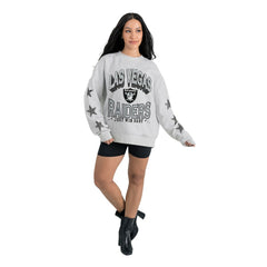 Gameday Couture Women's Resilience Relaxed Rhinestone Pullover Sweatshirt - Las Vegas Raiders Pullover