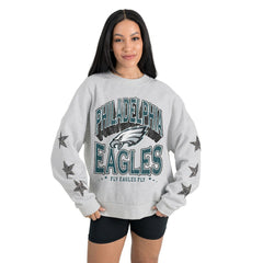 Gameday Couture Women's Resilience Relaxed Rhinestone Pullover Sweatshirt - Philadelphia Eagles Pullover