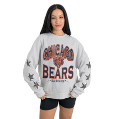 Gameday Couture Women's Resilience Relaxed Rhinestone Pullover Sweatshirt - Chicago Bears Pullover