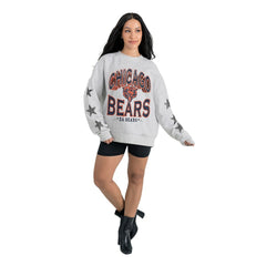 Gameday Couture Women's Resilience Relaxed Rhinestone Pullover Sweatshirt - Chicago Bears Pullover