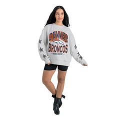 Gameday Couture Women's Resilience Relaxed Rhinestone Pullover Sweatshirt - Denver Broncos Pullover