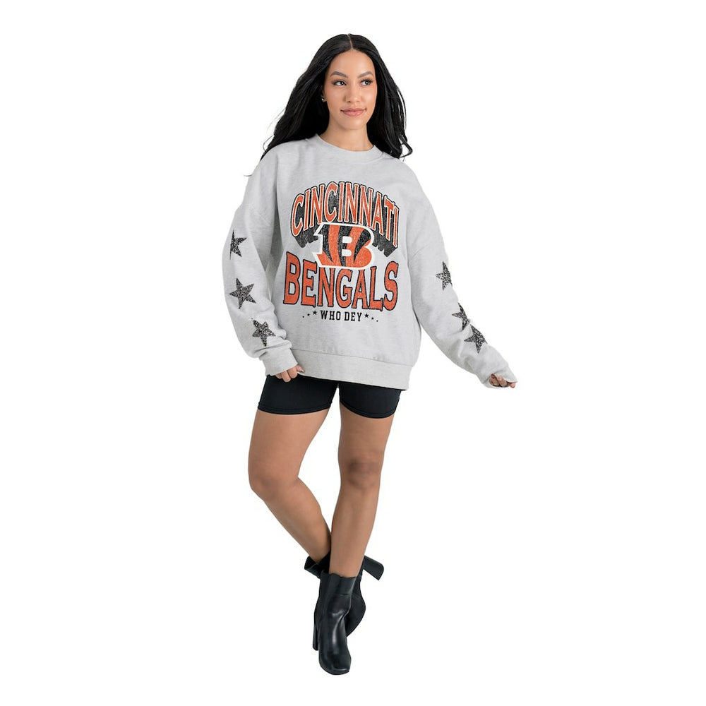 Gameday Couture Women's Resilience Relaxed Rhinestone Pullover Sweatshirt - Cincinnati Bengals Pullover