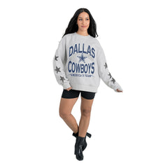 Gameday Couture Women's Resilience Relaxed Rhinestone Pullover Sweatshirt - Dallas Cowboys Pullover