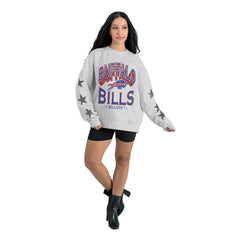 Gameday Couture Women's Resilience Relaxed Rhinestone Pullover Sweatshirt - Buffalo Bills Pullover