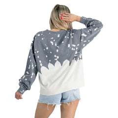Gameday Couture Women's Oversized Faded Wash Tri-Blend Pullover Sweatshirt - Minnesota Vikings Pullover
