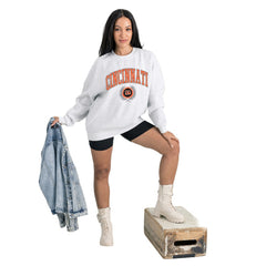 Gameday Couture Women's Traditional Logo Oversized Premium Fleece Pullover Sweatshirt - Cincinnati Bengals Pullover