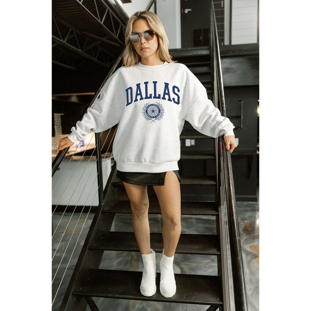 Gameday Couture Women's Traditional Logo Oversized Premium Fleece Pullover Sweatshirt - Dallas Cowboys Pullover