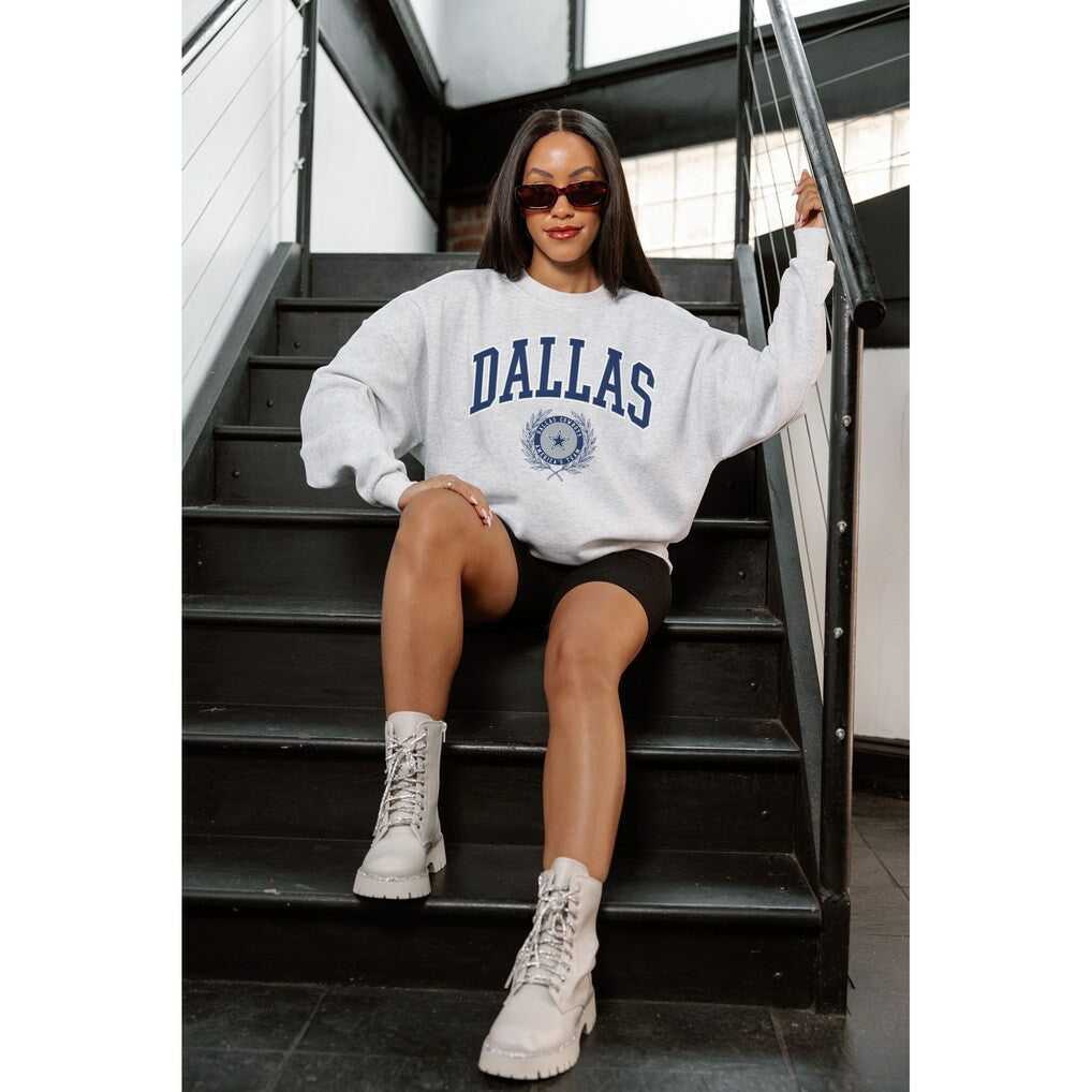 Gameday Couture Women's Traditional Logo Oversized Premium Fleece Pullover Sweatshirt - Dallas Cowboys Pullover