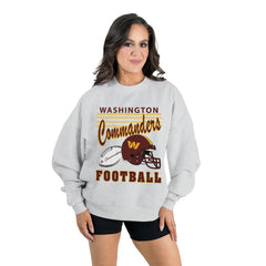 Gameday Couture Women's Home Turf Oversized Premium Fleece Pullover Sweatshirt - Washington Commanders Pullover