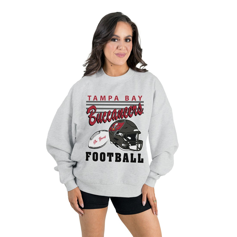 Gameday Couture Women's Home Turf Oversized Premium Fleece Pullover Sweatshirt - Tampa Bay Buccaneers Pullover
