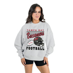 Gameday Couture Women's Home Turf Oversized Premium Fleece Pullover Sweatshirt - Tampa Bay Buccaneers Pullover