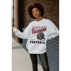 Gameday Couture Women's Home Turf Oversized Premium Fleece Pullover Sweatshirt - Tampa Bay Buccaneers Pullover