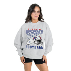 Gameday Couture Women's Home Turf Oversized Premium Fleece Pullover Sweatshirt - Buffalo Bills Pullover