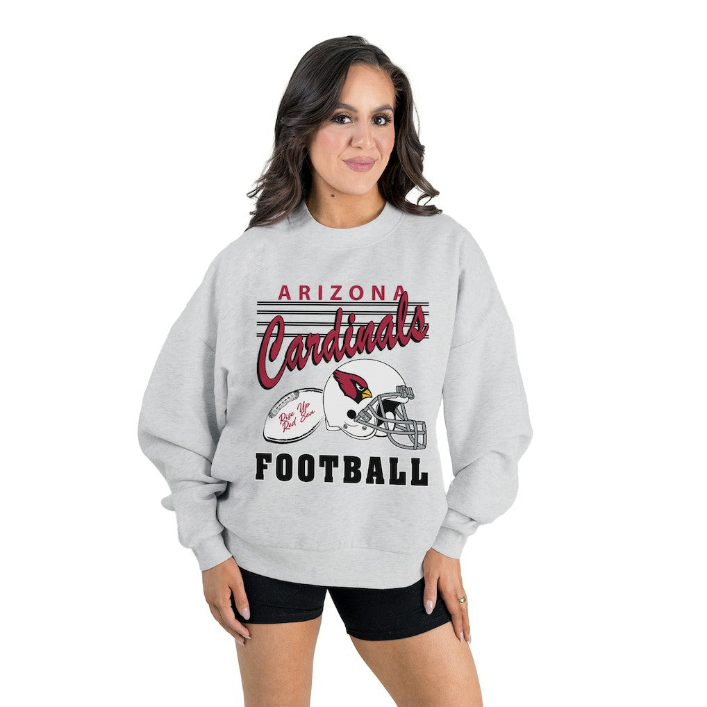 Gameday Couture Women's Home Turf Oversized Premium Fleece Pullover Sweatshirt - Arizona Cardinals Pullover
