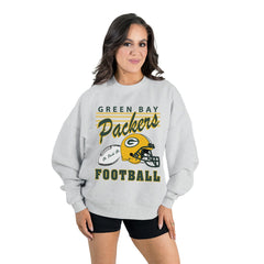 Gameday Couture Women's Home Turf Oversized Premium Fleece Pullover Sweatshirt - Green Bay Packers Pullover