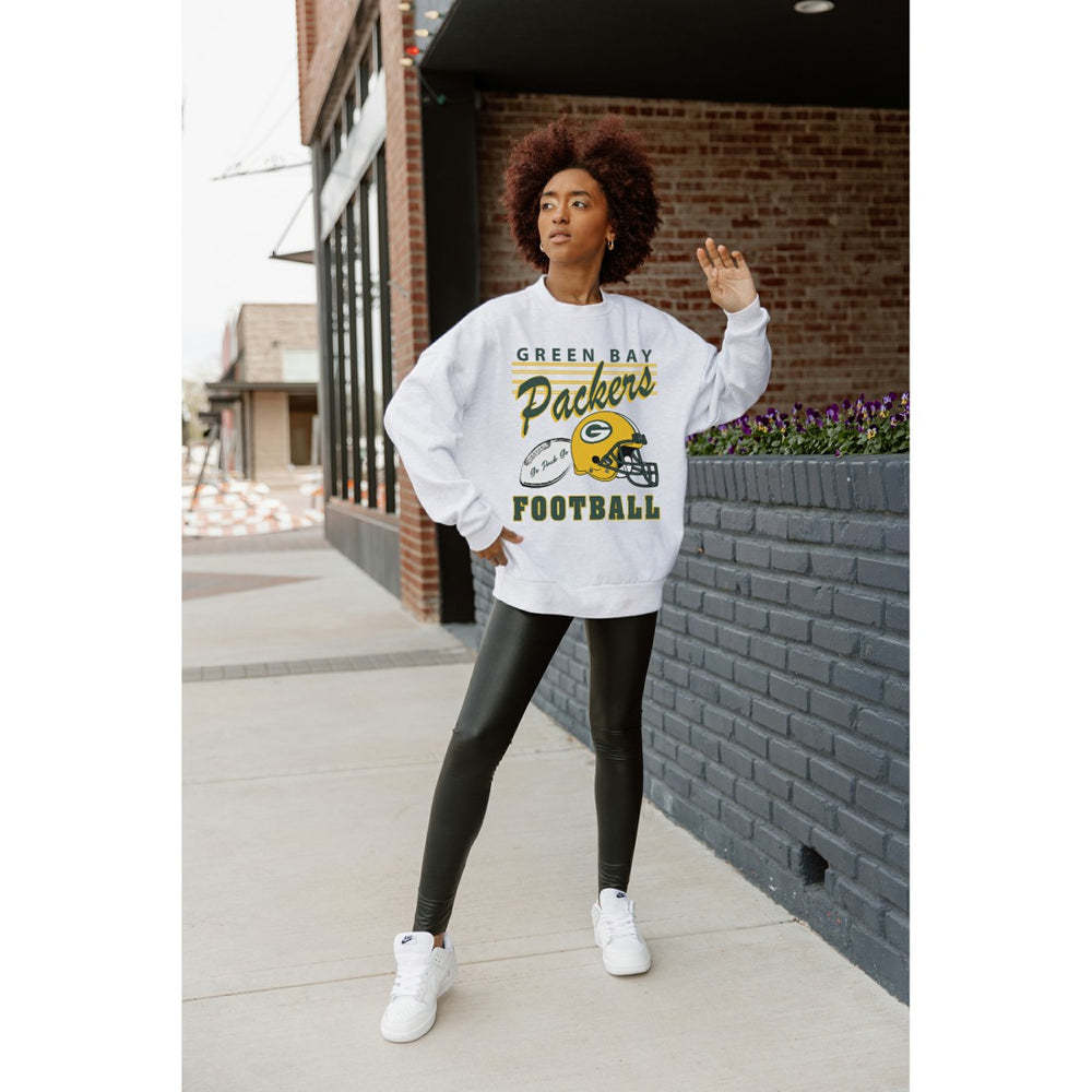 Gameday Couture Women's Home Turf Oversized Premium Fleece Pullover Sweatshirt - Green Bay Packers Pullover