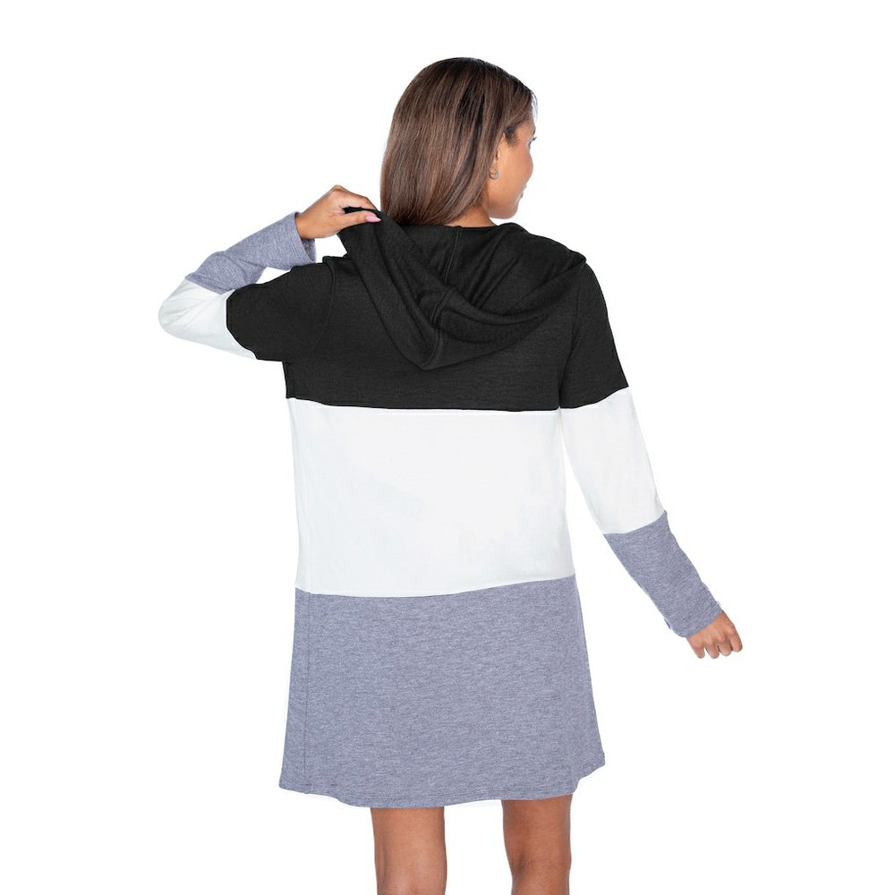 Gameday Couture Women's Tri-Blend Color Block Lightweight Cardigan Hoodie - New England Patriots Hoodies