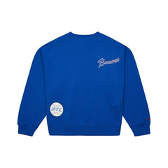 Royal Atlanta Braves Mitchell & Ness Women's Cooperstown Collection Crewneck Sweatshirt