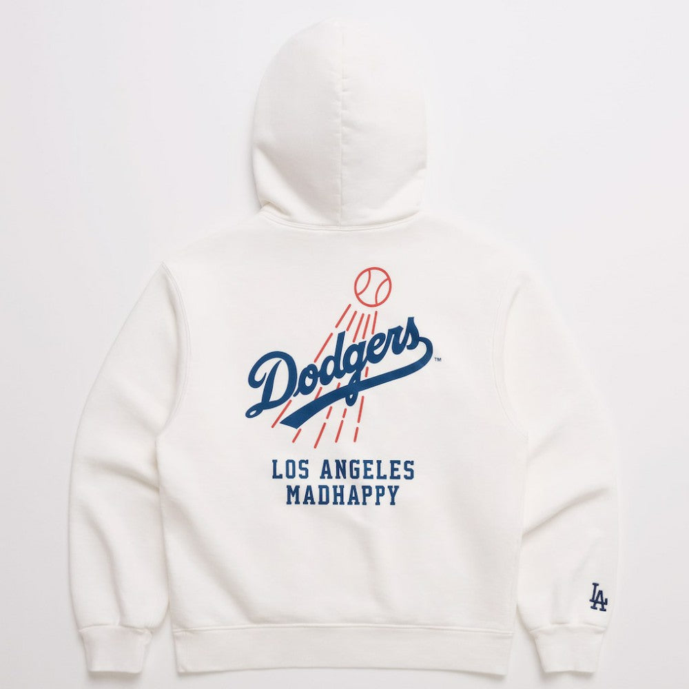 White Los Angeles Dodgers Madhappy x MLB Unisex Heavyweight Fleece Hoodie