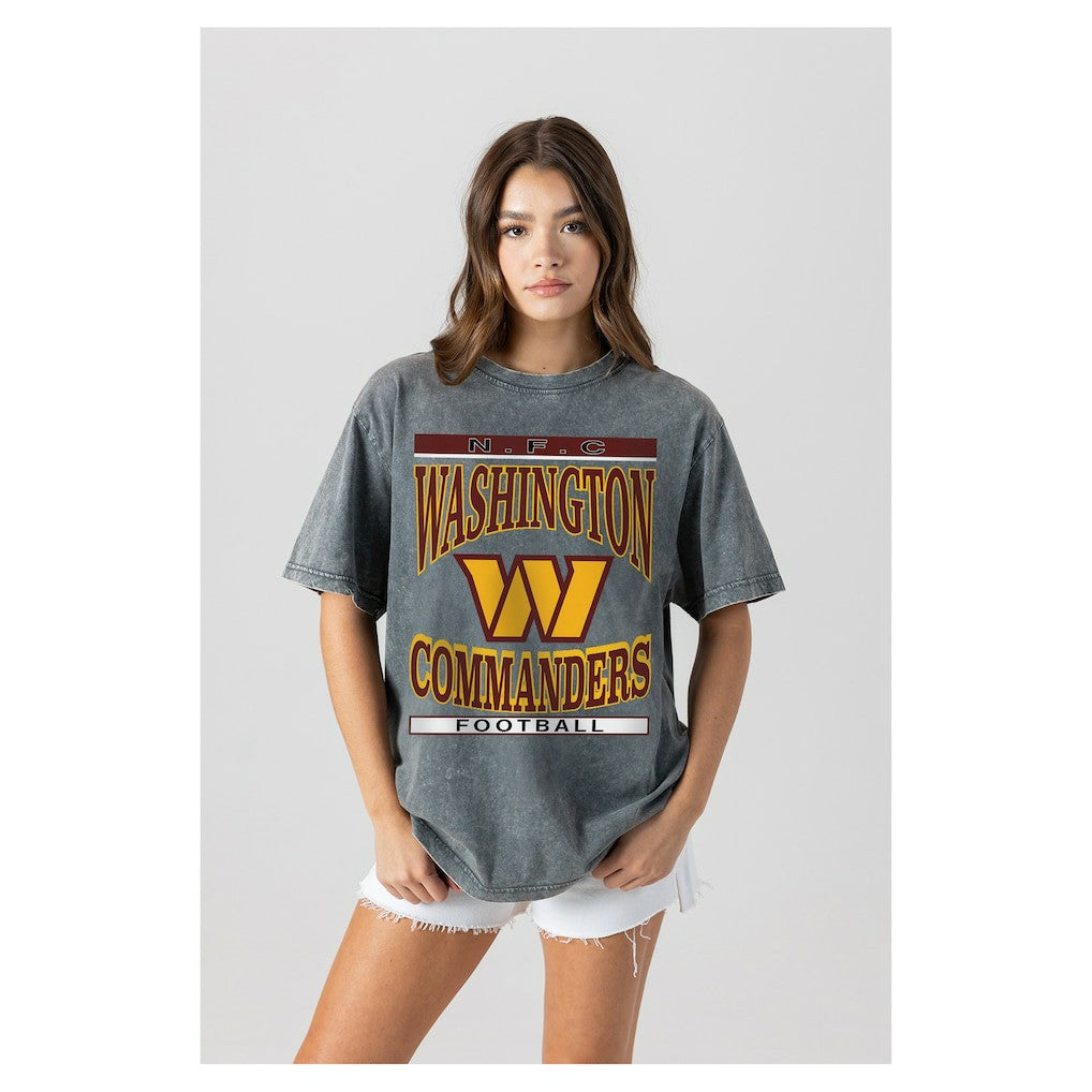 Gameday Couture Women's Oversized Classic Grind Washed T-Shirt - Washington Commanders T-shirts