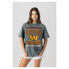 Gameday Couture Women's Oversized Classic Grind Washed T-Shirt - Washington Commanders T-shirts