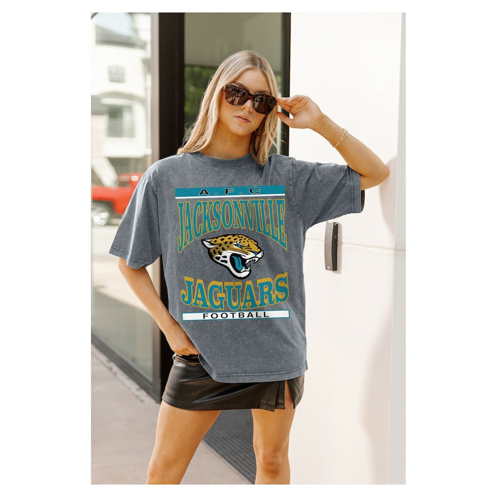 Gameday Couture Women's Oversized Classic Grind Washed T-Shirt - Jacksonville Jaguars T-shirts