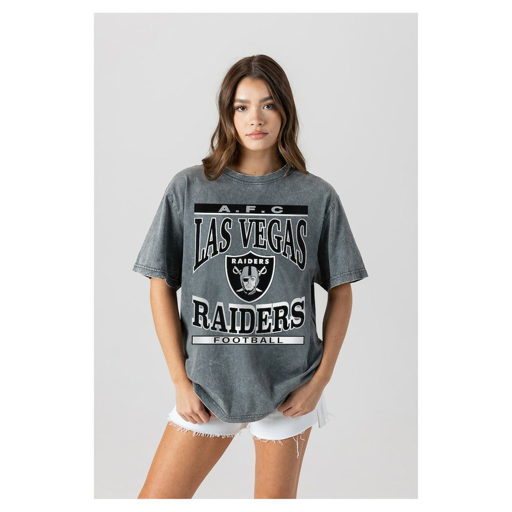Gameday Couture Women's Oversized Classic Grind Washed T-Shirt - Las Vegas Raiders T-shirts