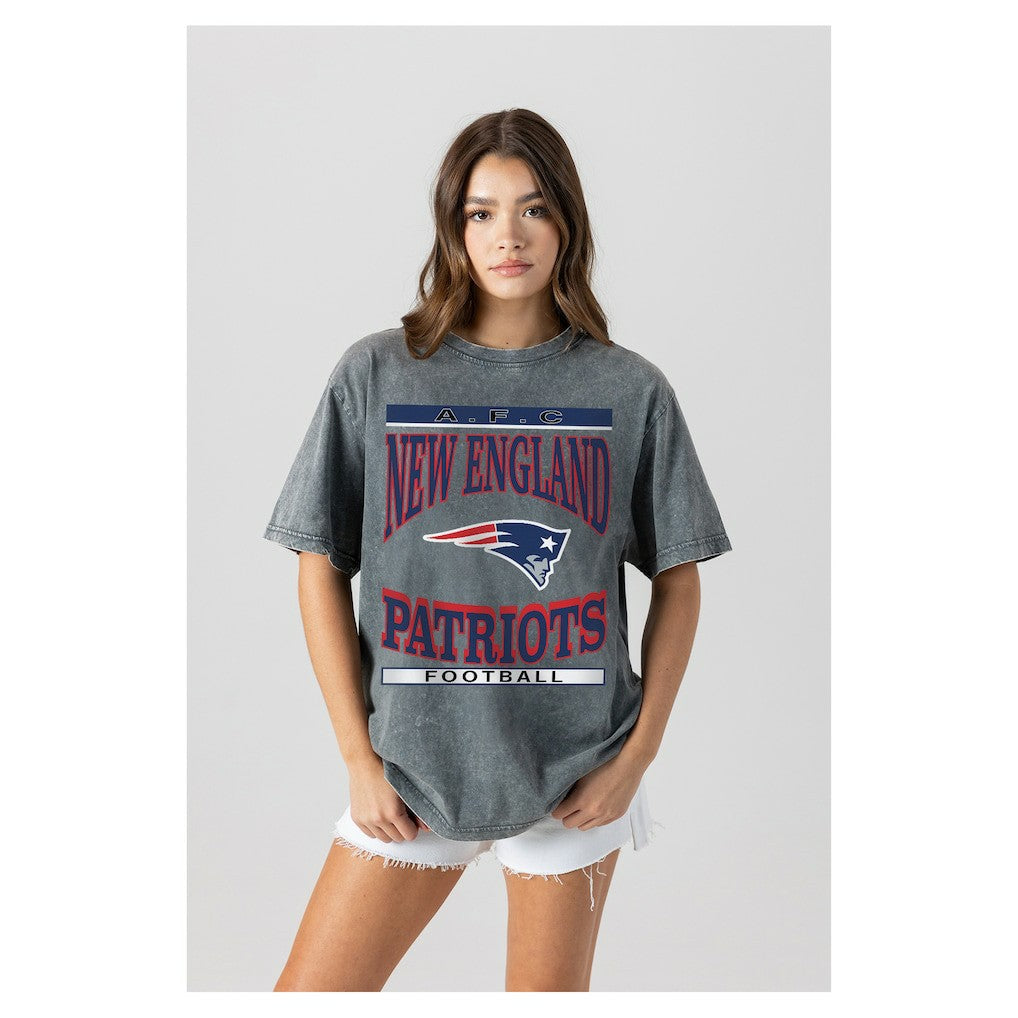 Gameday Couture Women's Oversized Classic Grind Washed T-Shirt - New England Patriots T-shirts
