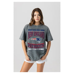Gameday Couture Women's Oversized Classic Grind Washed T-Shirt - New England Patriots T-shirts