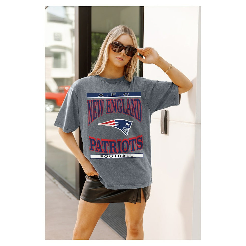 Gameday Couture Women's Oversized Classic Grind Washed T-Shirt - New England Patriots T-shirts