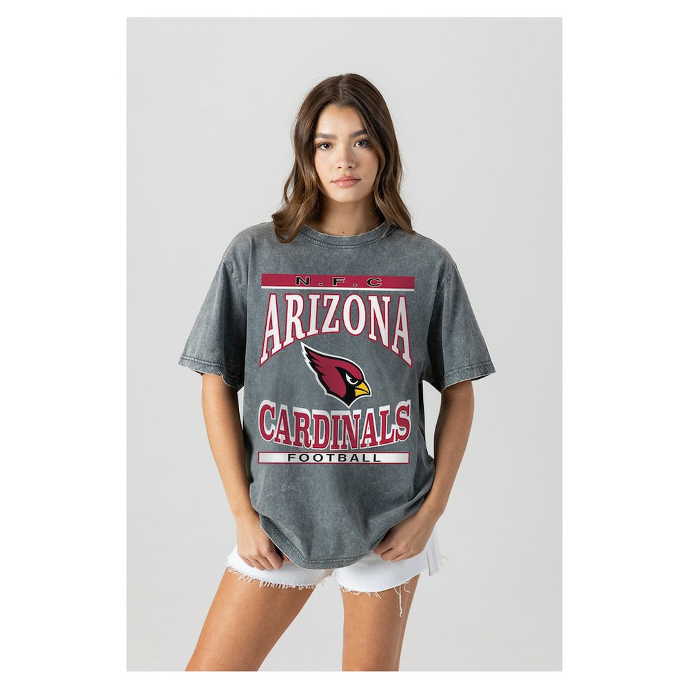 Gameday Couture Women's Oversized Classic Grind Washed T-Shirt - Arizona Cardinals T-shirts