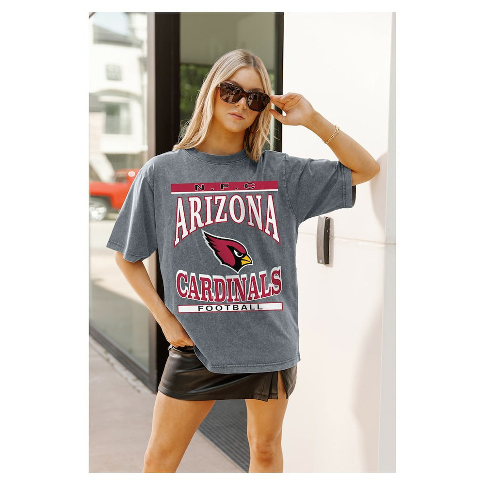 Gameday Couture Women's Oversized Classic Grind Washed T-Shirt - Arizona Cardinals T-shirts