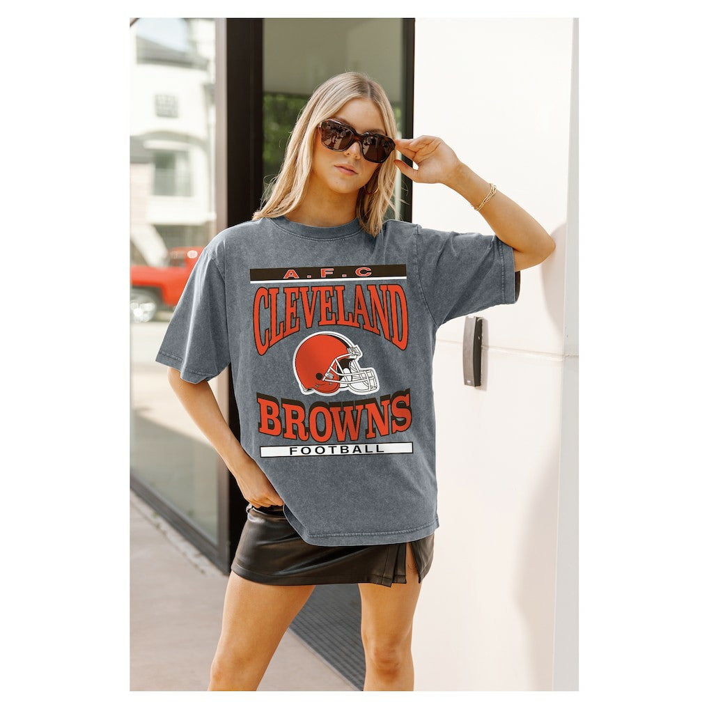 Gameday Couture Women's Oversized Classic Grind Washed T-Shirt - Cleveland Browns T-shirts