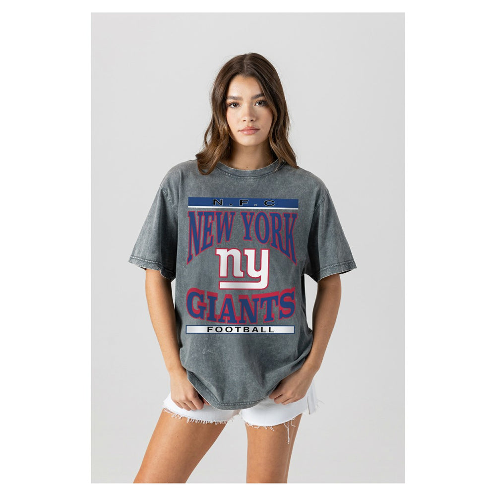 Gameday Couture Women's Oversized Classic Grind Washed T-Shirt - New York Giants T-shirts