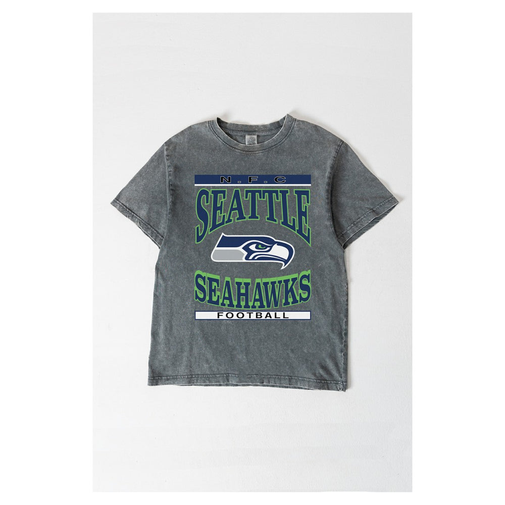 Gameday Couture Women's Oversized Classic Grind Washed T-Shirt - Seattle Seahawks T-shirts