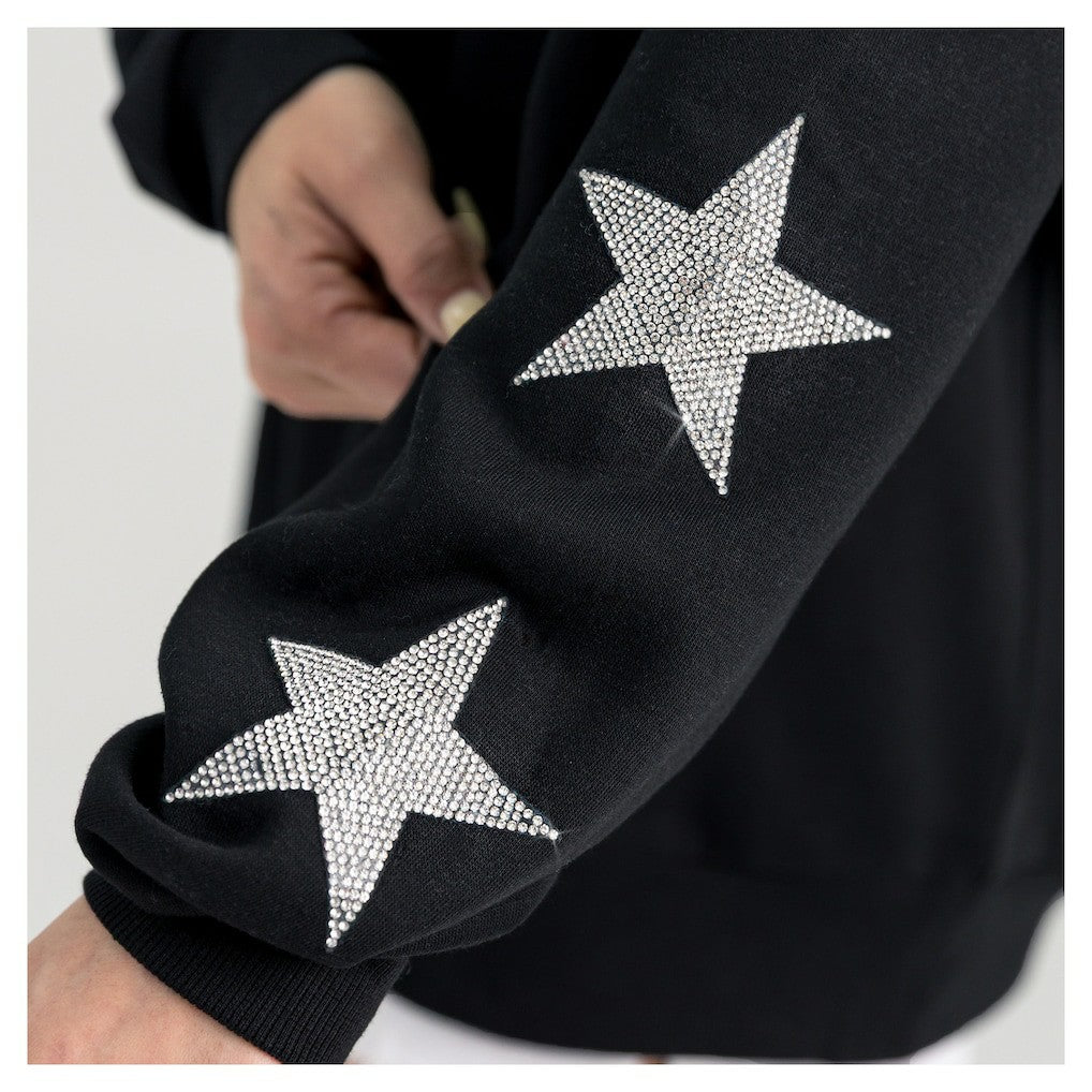 Gameday Couture Women's Pure Victory Rhinestud Star-Sleeve Pullover Sweatshirt - Washington Commanders Pullover