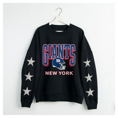 Gameday Couture Women's Pure Victory Rhinestud Star-Sleeve Pullover Sweatshirt - New York Giants Pullover