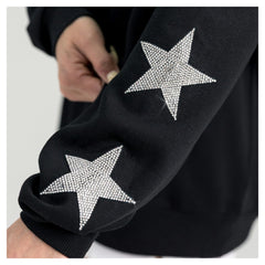 Gameday Couture Women's Pure Victory Rhinestud Star-Sleeve Pullover Sweatshirt - Houston Texans Pullover