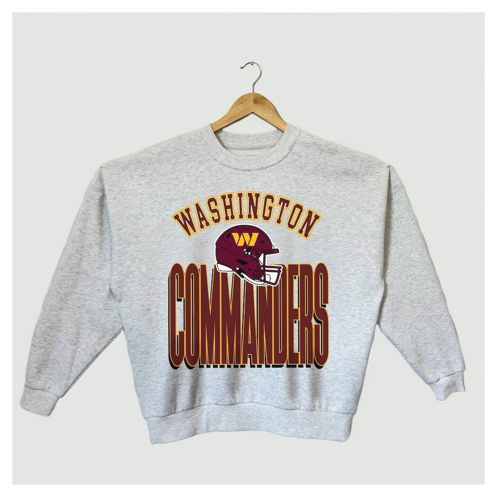 Gameday Couture Women's Fierce Focus Premium Oversized Fleece Pullover Sweatshirt - Washington Commanders Pullover