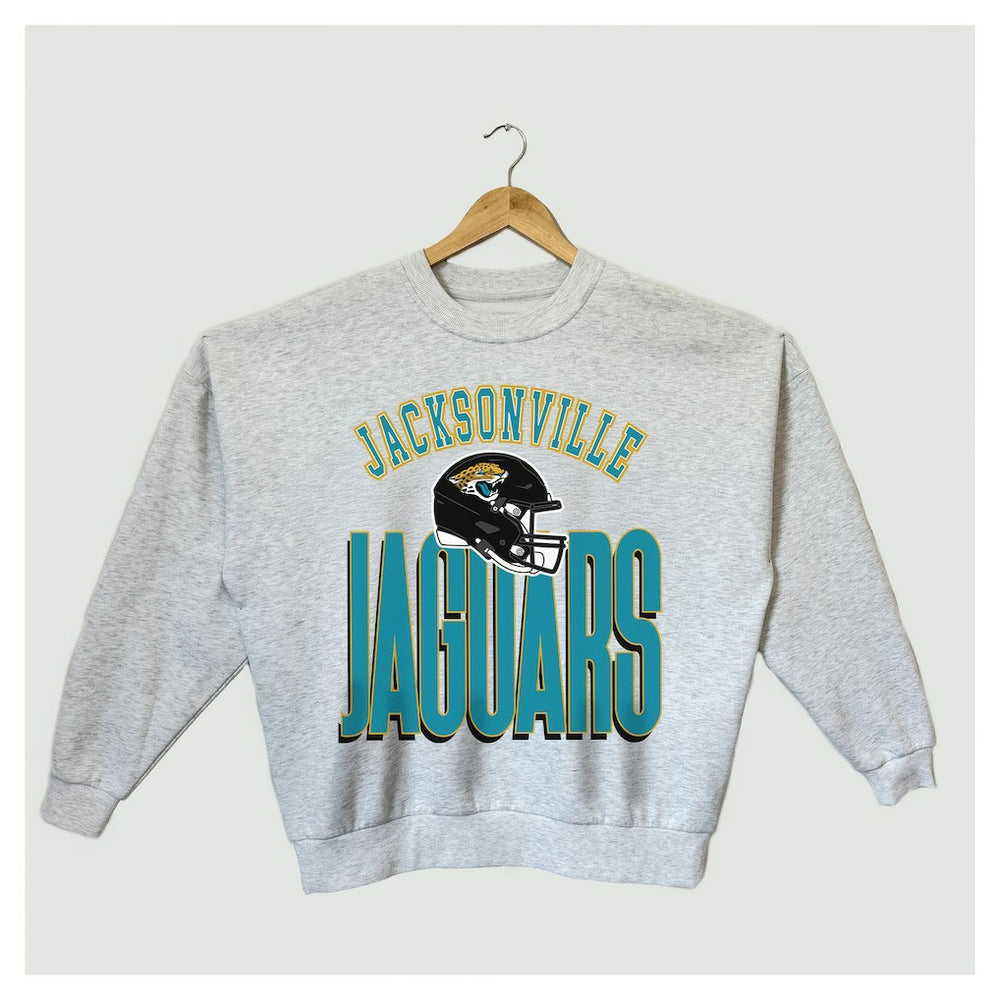 Gameday Couture Women's Fierce Focus Premium Oversized Fleece Pullover Sweatshirt - Jacksonville Jaguars Pullover
