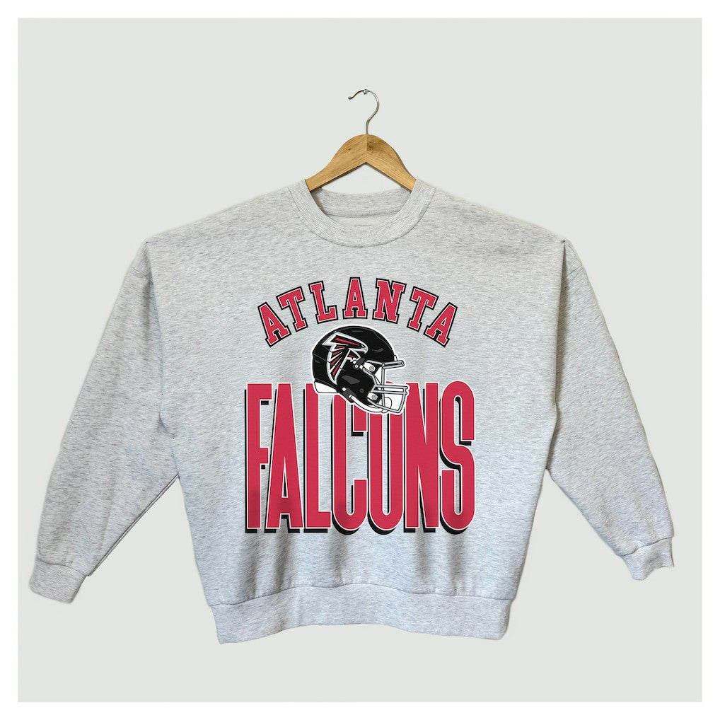 Gameday Couture Women's Fierce Focus Premium Oversized Fleece Pullover Sweatshirt - Atlanta Falcons Pullover
