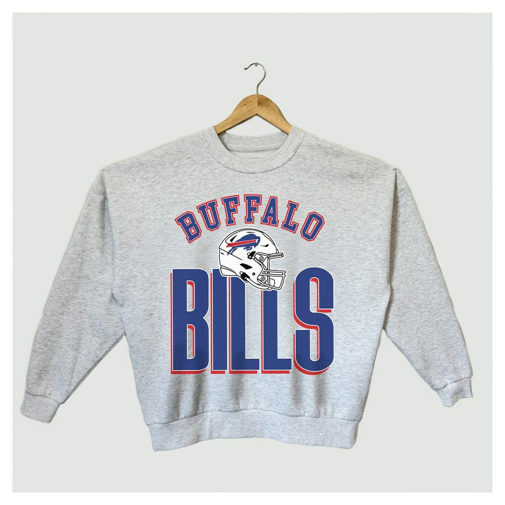 Gameday Couture Women's Fierce Focus Premium Oversized Fleece Pullover Sweatshirt - Buffalo Bills Pullover